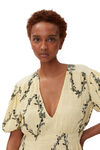 Robe courte à col en V, Polyester, in colour Floral Shadow Flan - 3 - GANNI