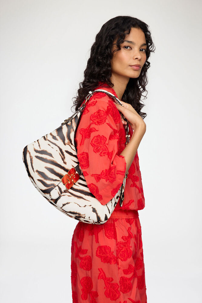 Small Kat Bag in Zebra, Egret