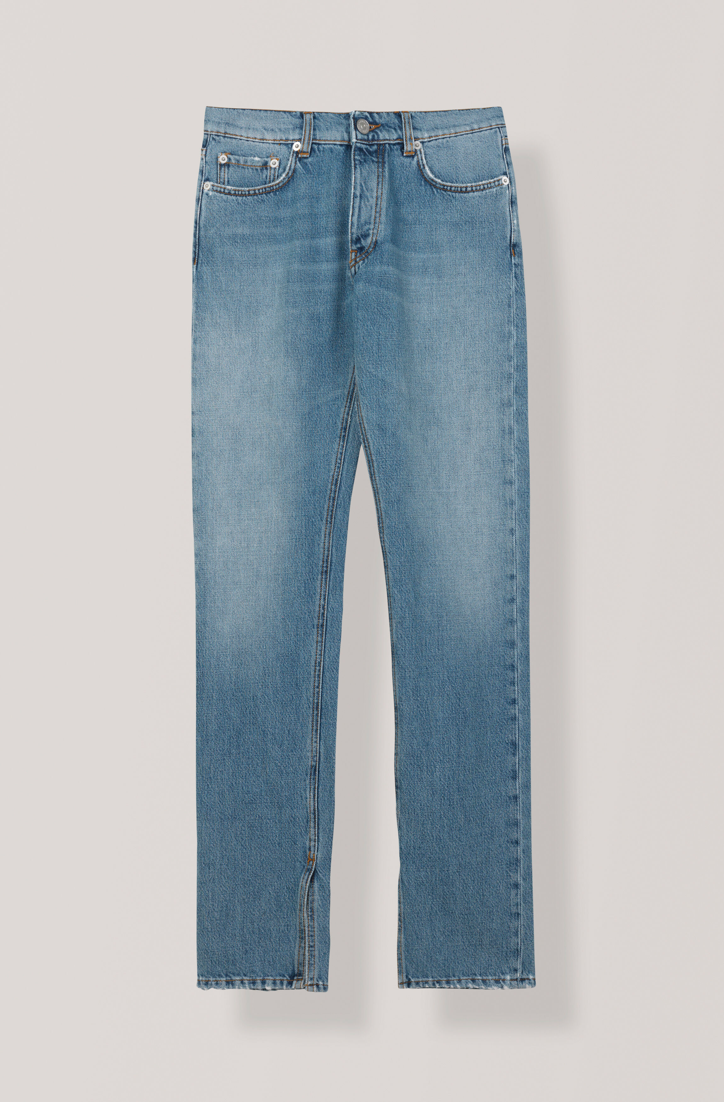 ganni slit jeans