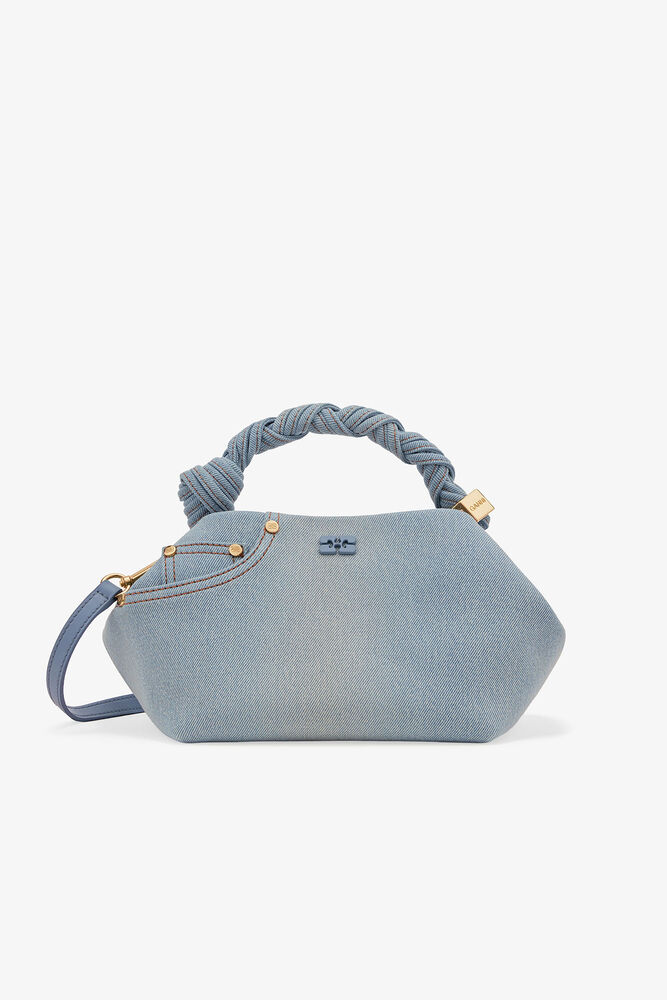 Denim kleine GANNI Bou Tasche, Faded Denim