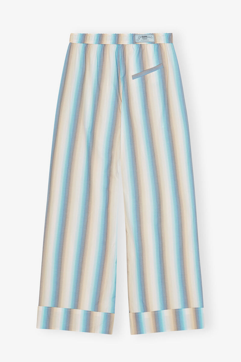 Ombre Stripe Elasticated Pants, Cotton, in colour Multicolour - 2 - GANNI