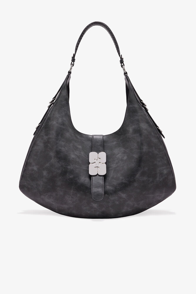 Dark Grey Large Kat Bag, Ebony