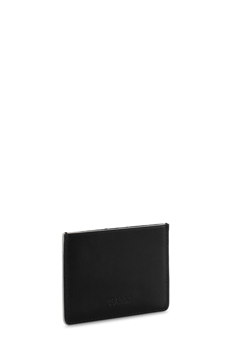 Black GANNI Bou Kortholder, Polyester, in colour Black - 2 - GANNI