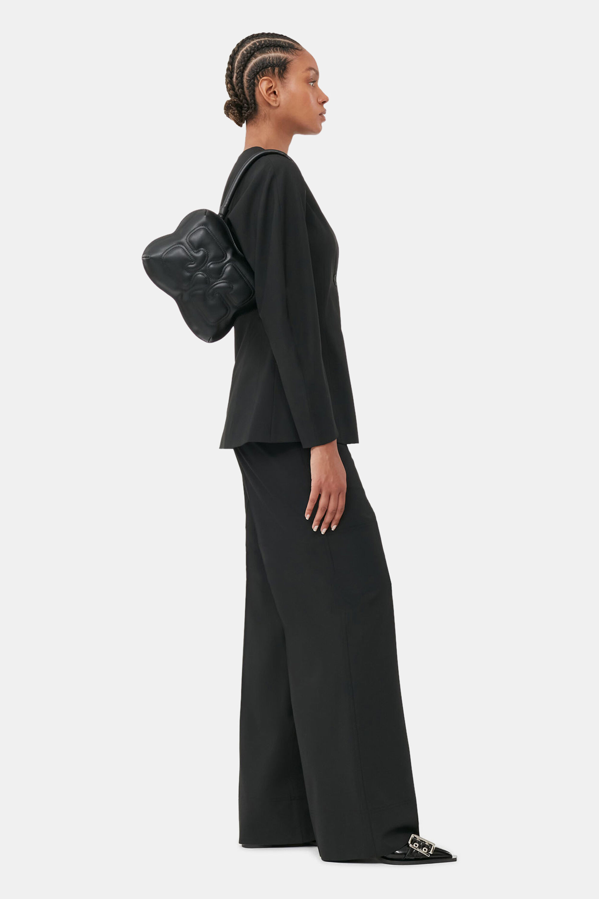 Black Black Butterfly Top Handle Bag | GANNI (Global)
