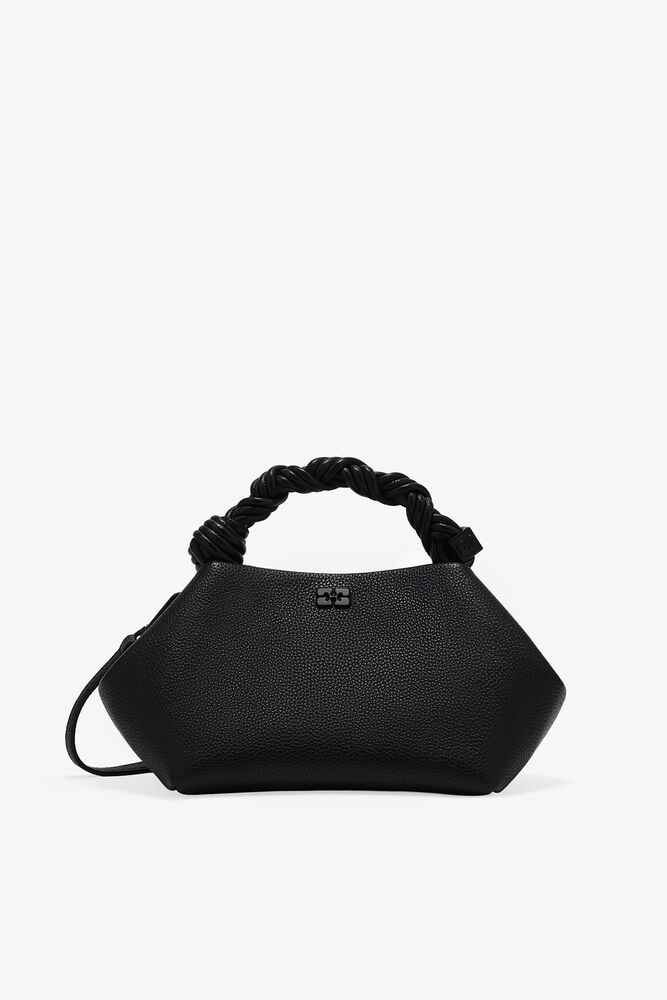 Svart kornig small GANNI Bou väska, Black