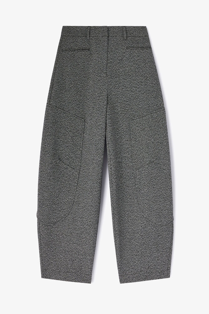 Trousers in Grey Suiting, Black