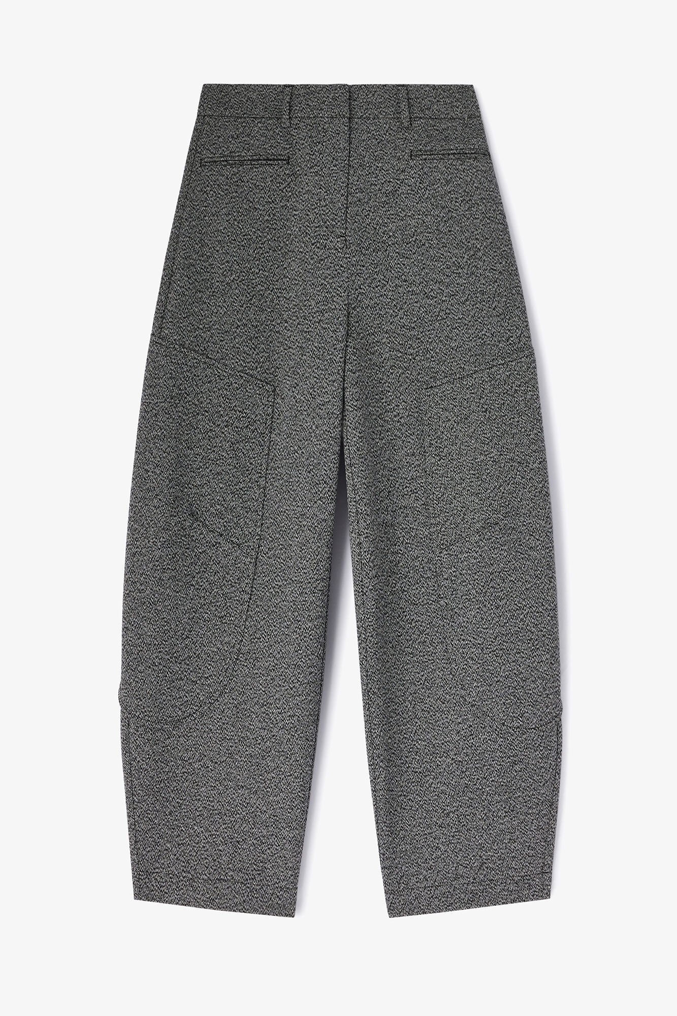 Trousers in Grey Suiting, Organic Cotton, in colour Black - 1 - GANNI