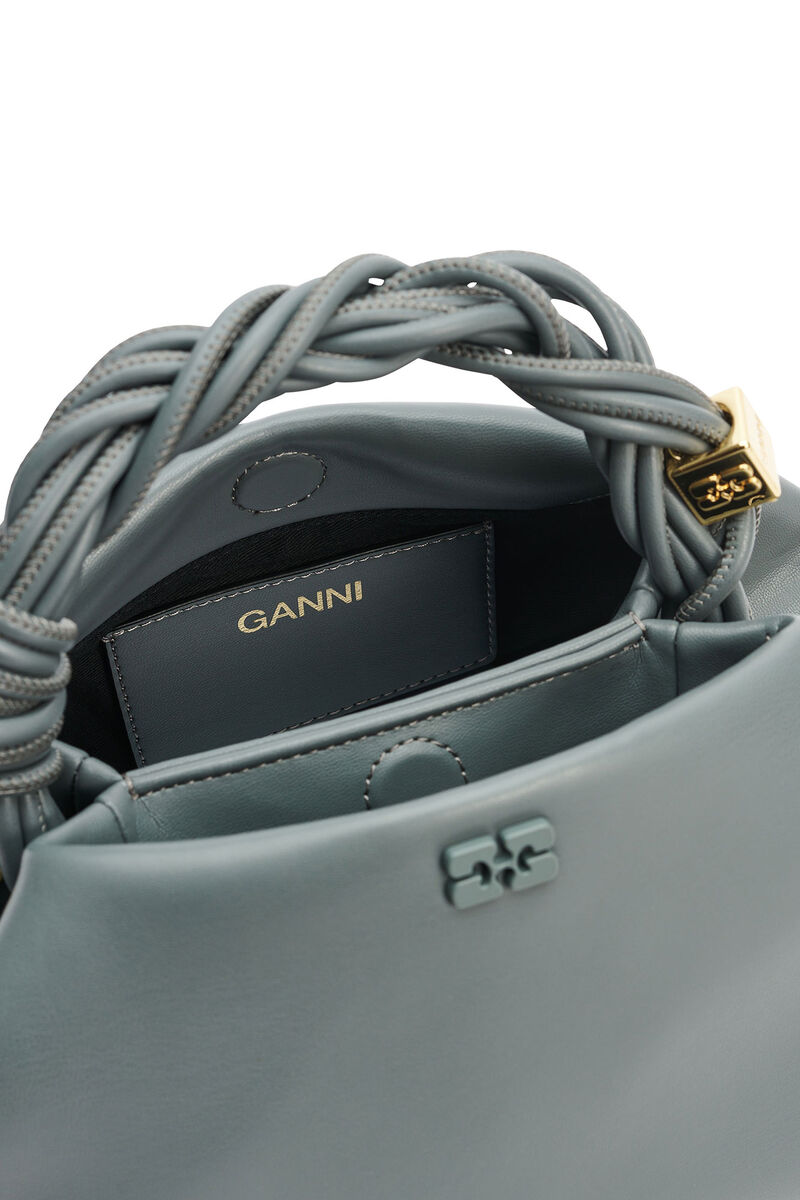 Dark Grey GANNI Bou Bag, Polyester, in colour Frost Gray - 3 - GANNI
