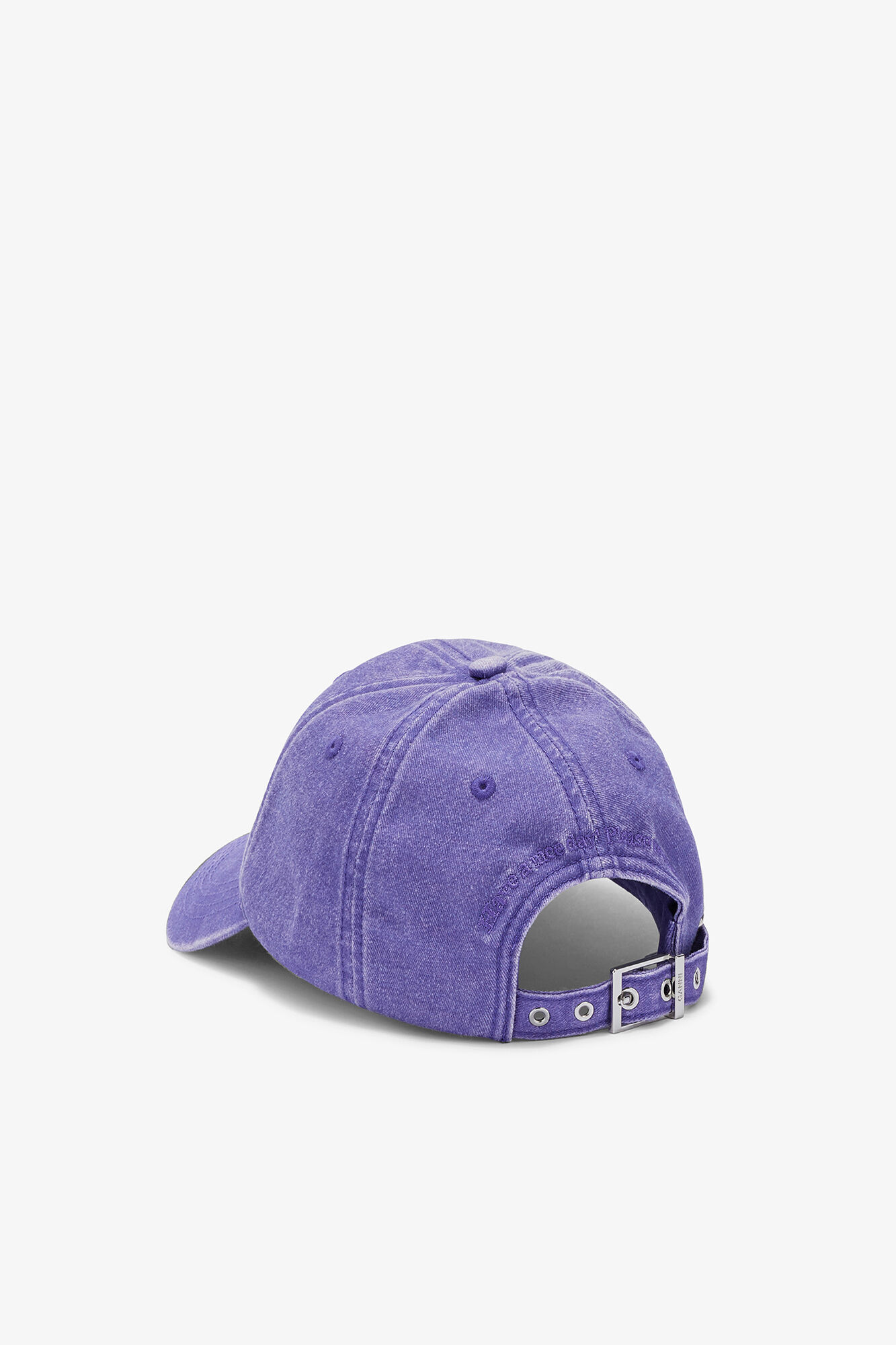 Casquette en toile d&eacute;lav&eacute;e, Organic Cotton, in colour Passion Flower - 2 - GANNI