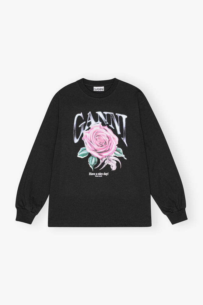 Black Rose Graphic Sweatshirt, Phantom