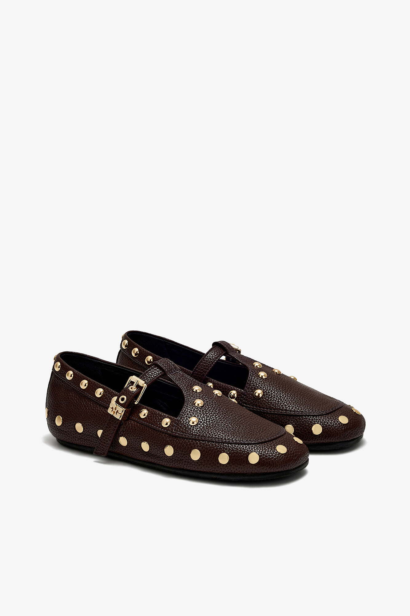 Mary Jenny Moccasins in Brown, Recycled Polyester, in colour Chicory Coffee - 2 - GANNI