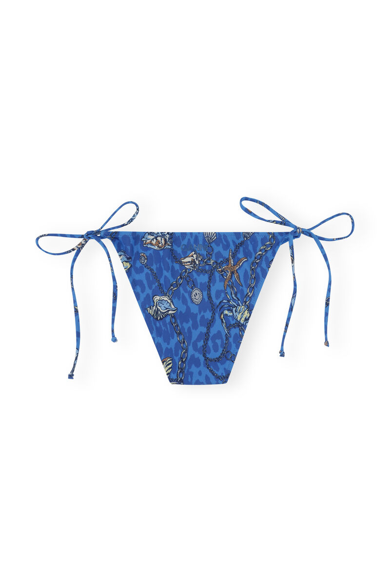 String Bikini Bottom, Elastane, in colour Sea Treasure Cloisonne - 2 - GANNI