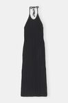 Knit Halter Midi Dress, Nylon, in colour Black - 1 - GANNI