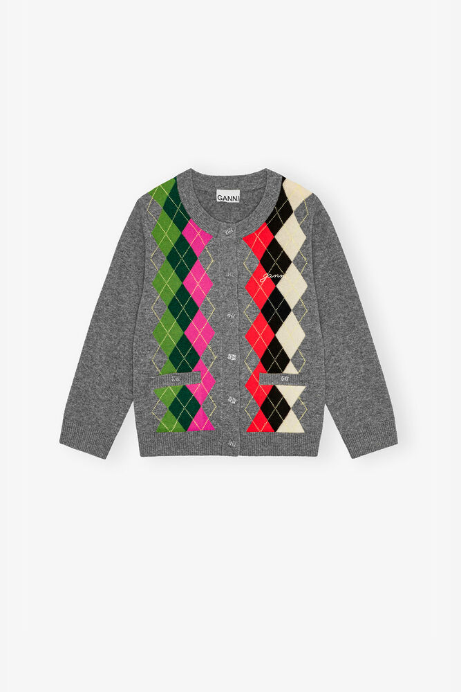 Grey Check Cardigan, Paloma Melange