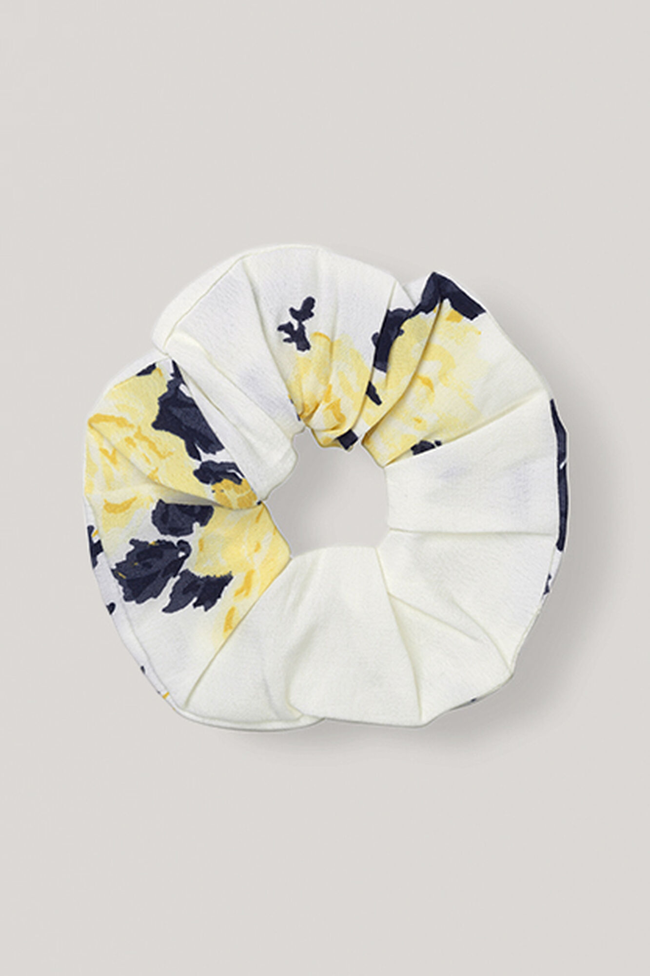 Silvery Crepe Scrunchie, Vanilla Ice Silvery Crepe Scrunchie, Vanilla Ice, hi-res