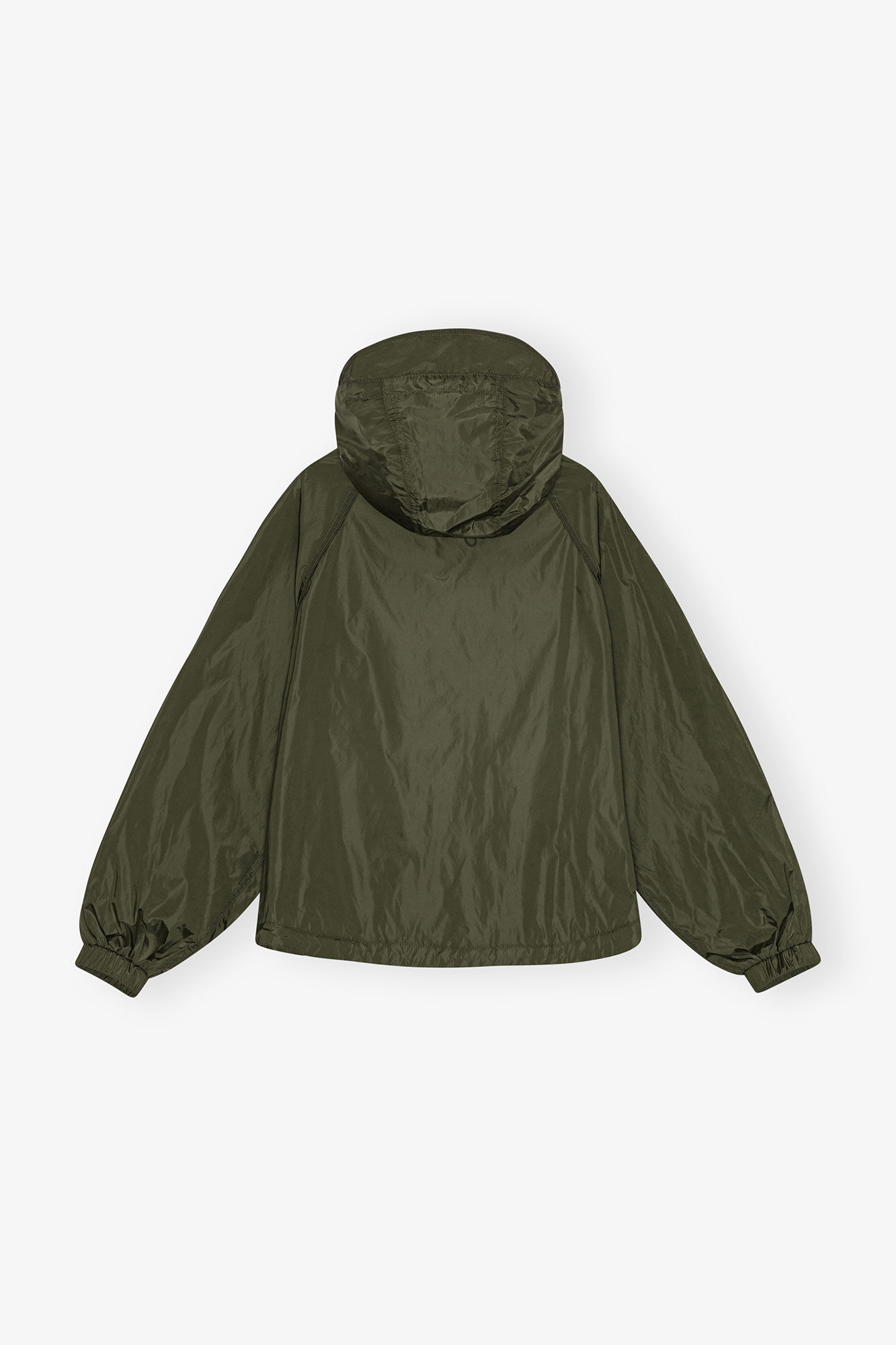 Green Nylon Jacket, Nylon, in colour Kalamata - 2 - GANNI