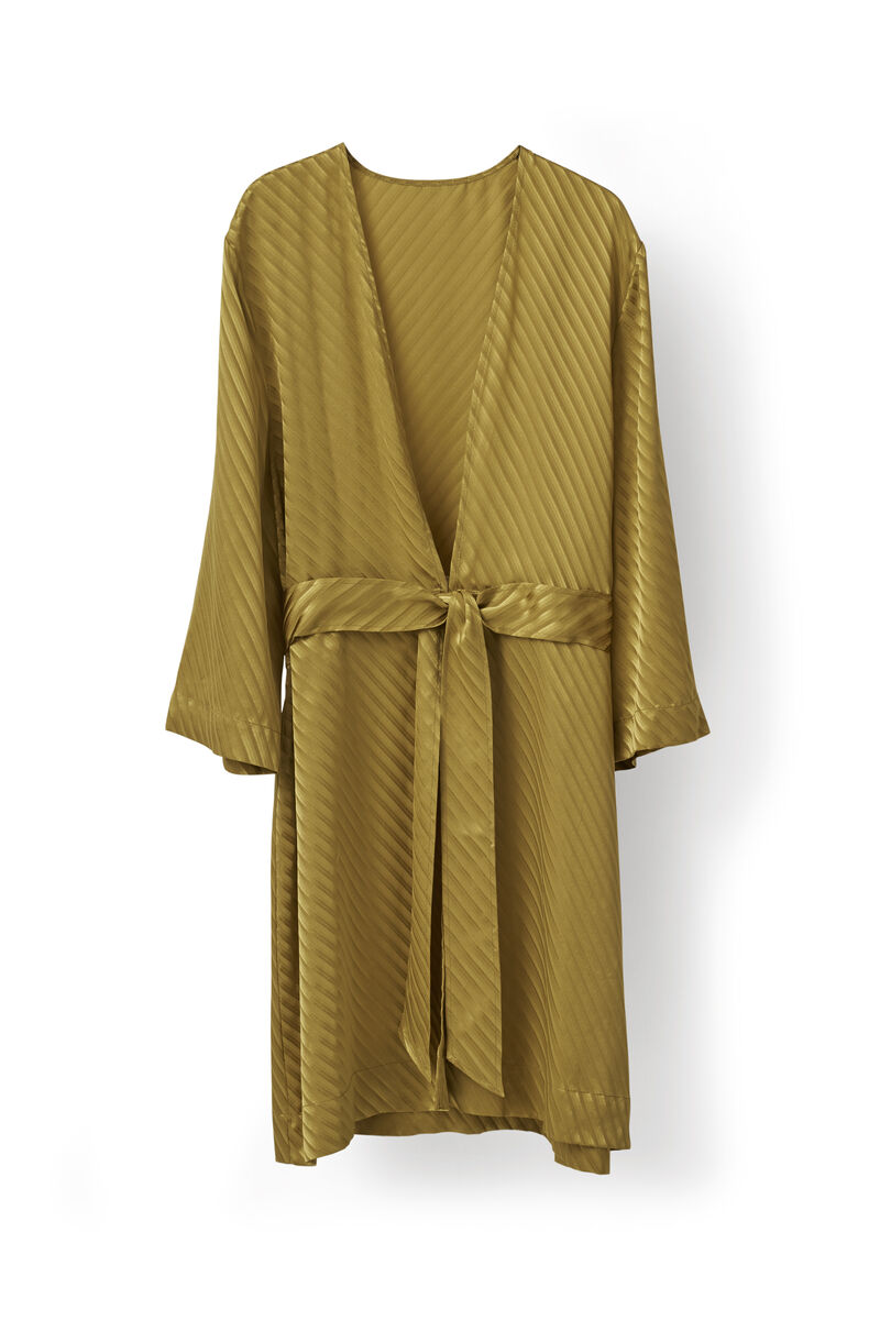 Garcia Kimono Dress, in colour Plantation - 1 - GANNI