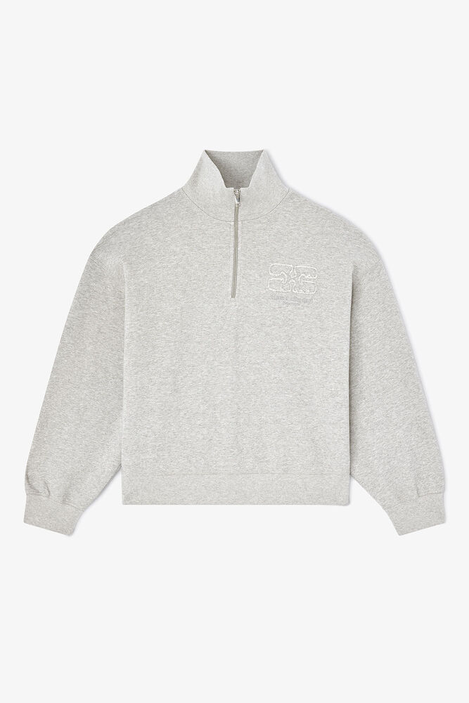 Grå sweatshirt med halv dragkedja, Paloma