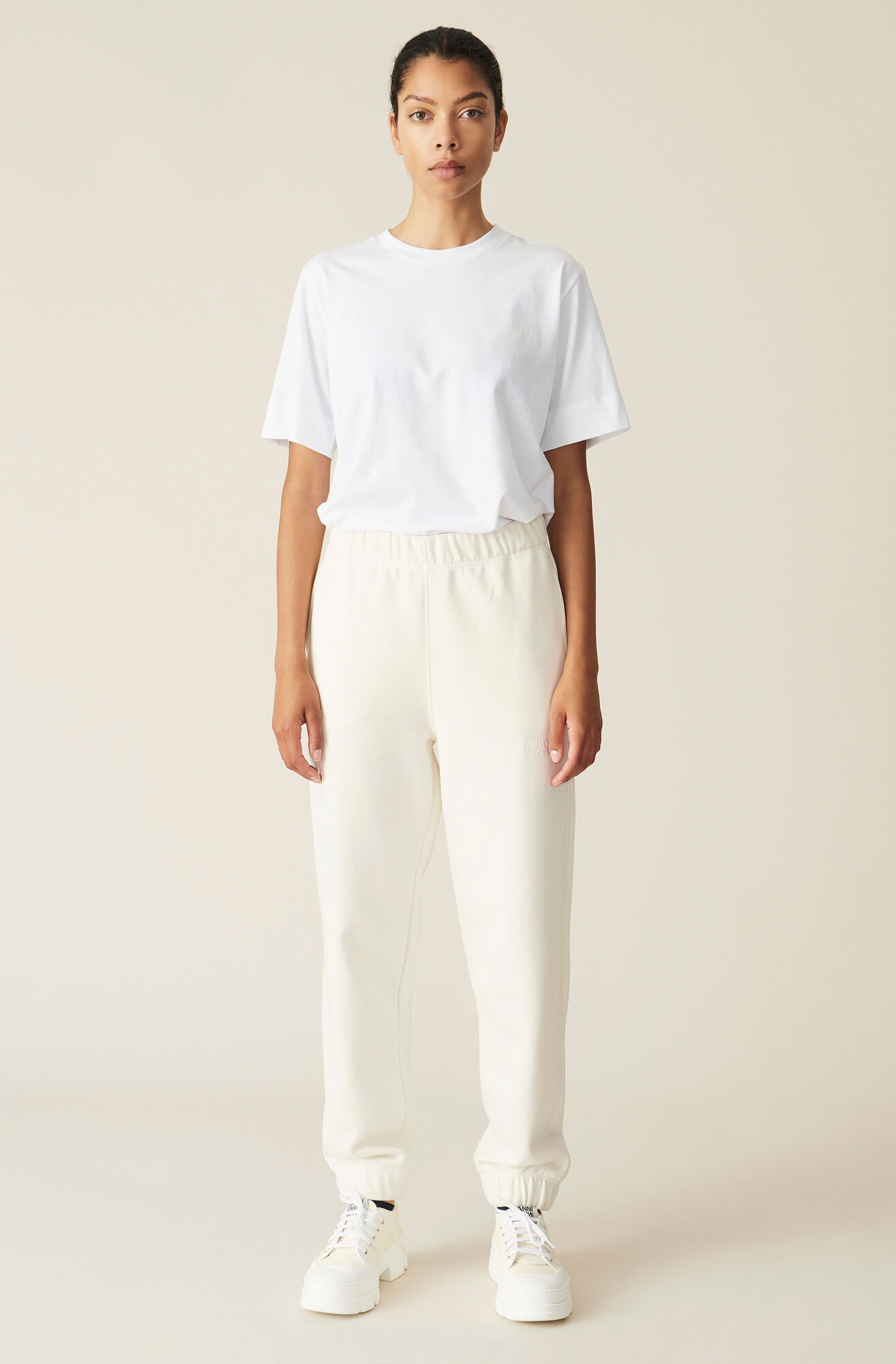 Thin Software Jersey T-shirt, Cotton, in colour White - 2 - GANNI