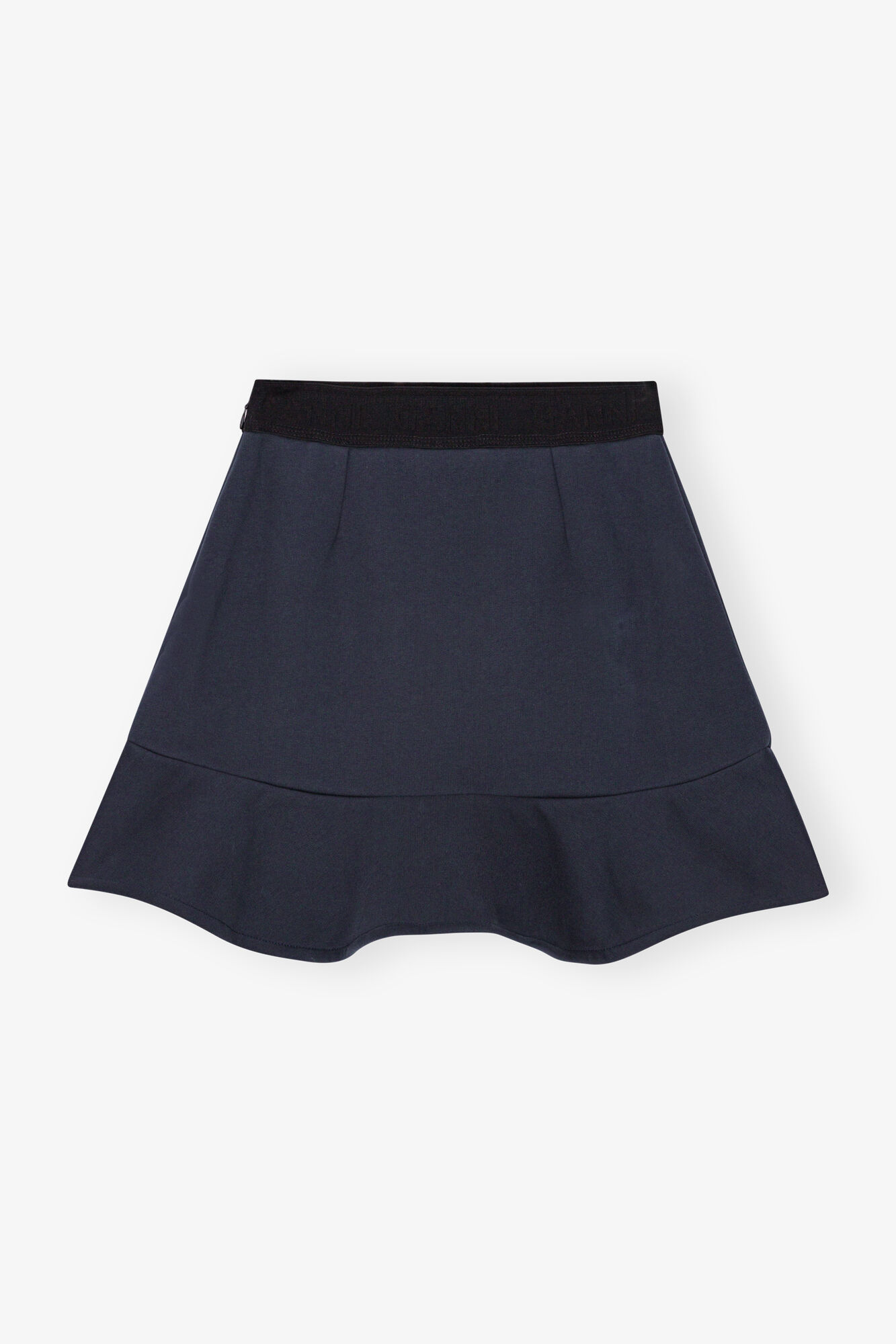 Dark Blue Mini Skirt, Cotton, in colour Sky Captain - 2 - GANNI