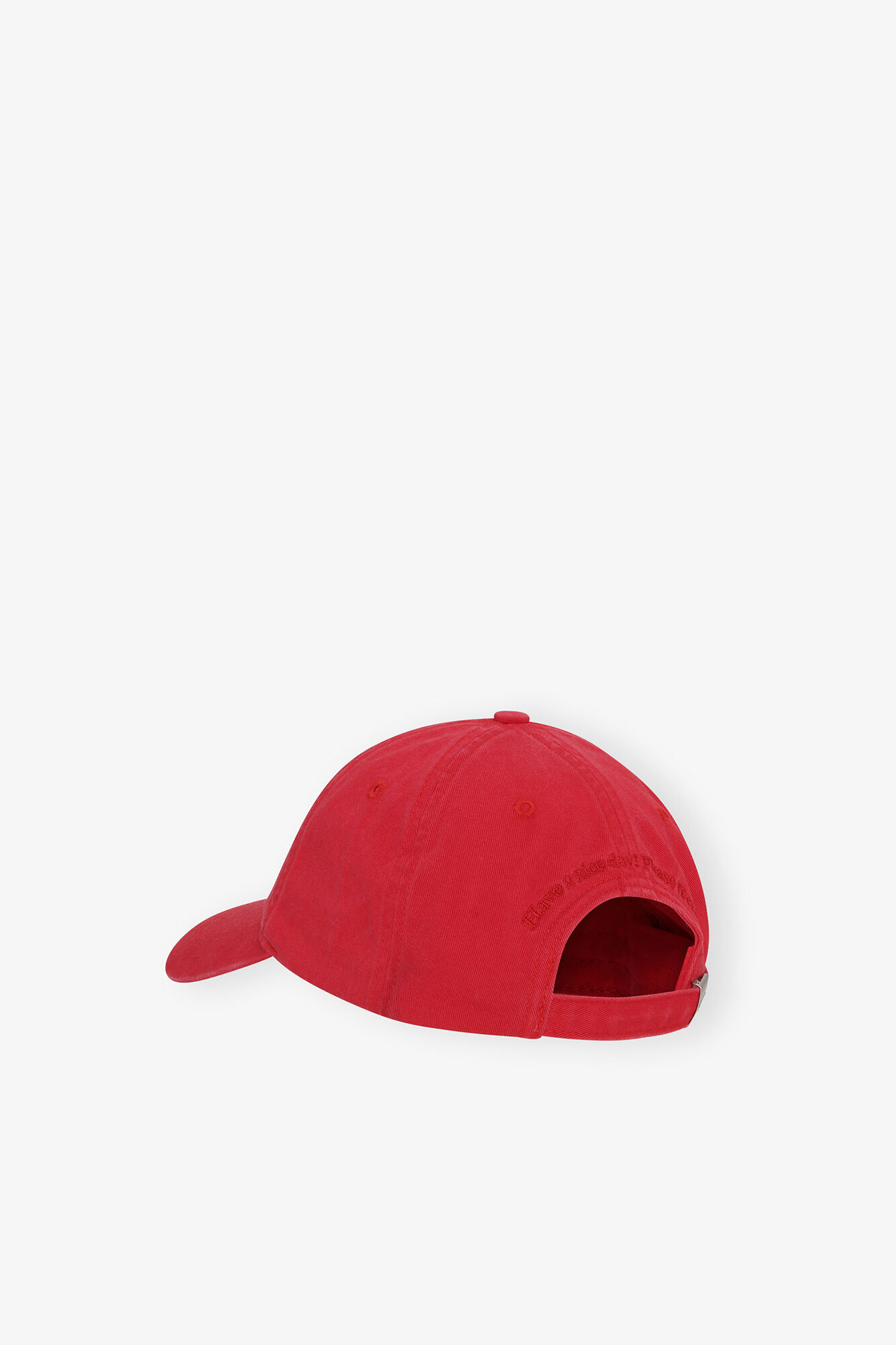 Fiery Red Red Canvas Cap | GANNI (Global) CA
