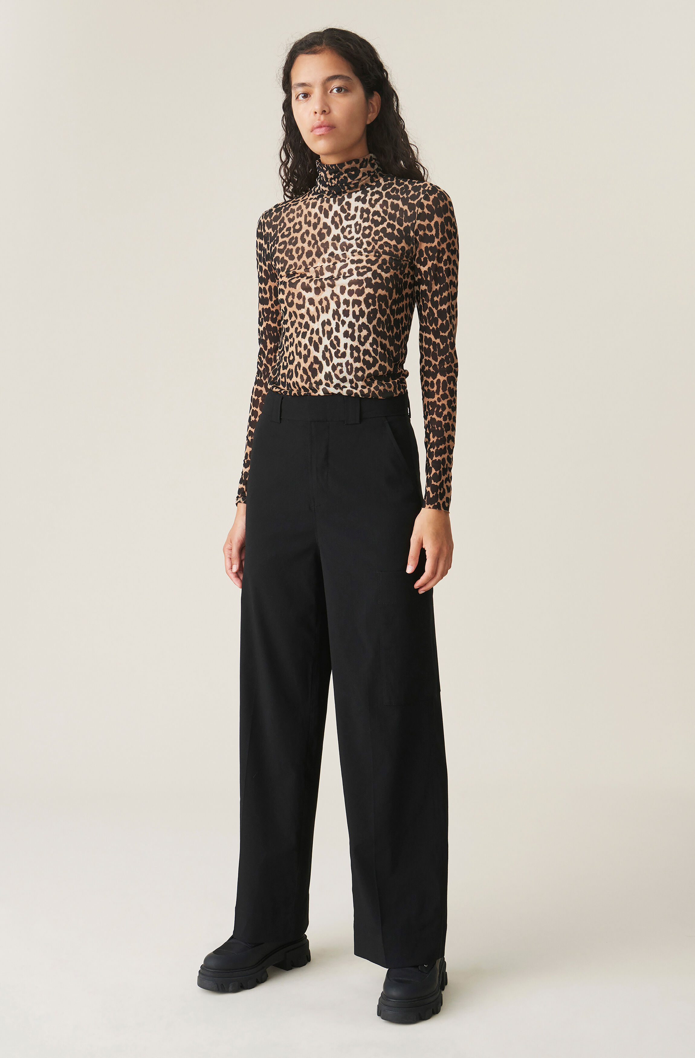 Ganni printed mesh shirt Clearance