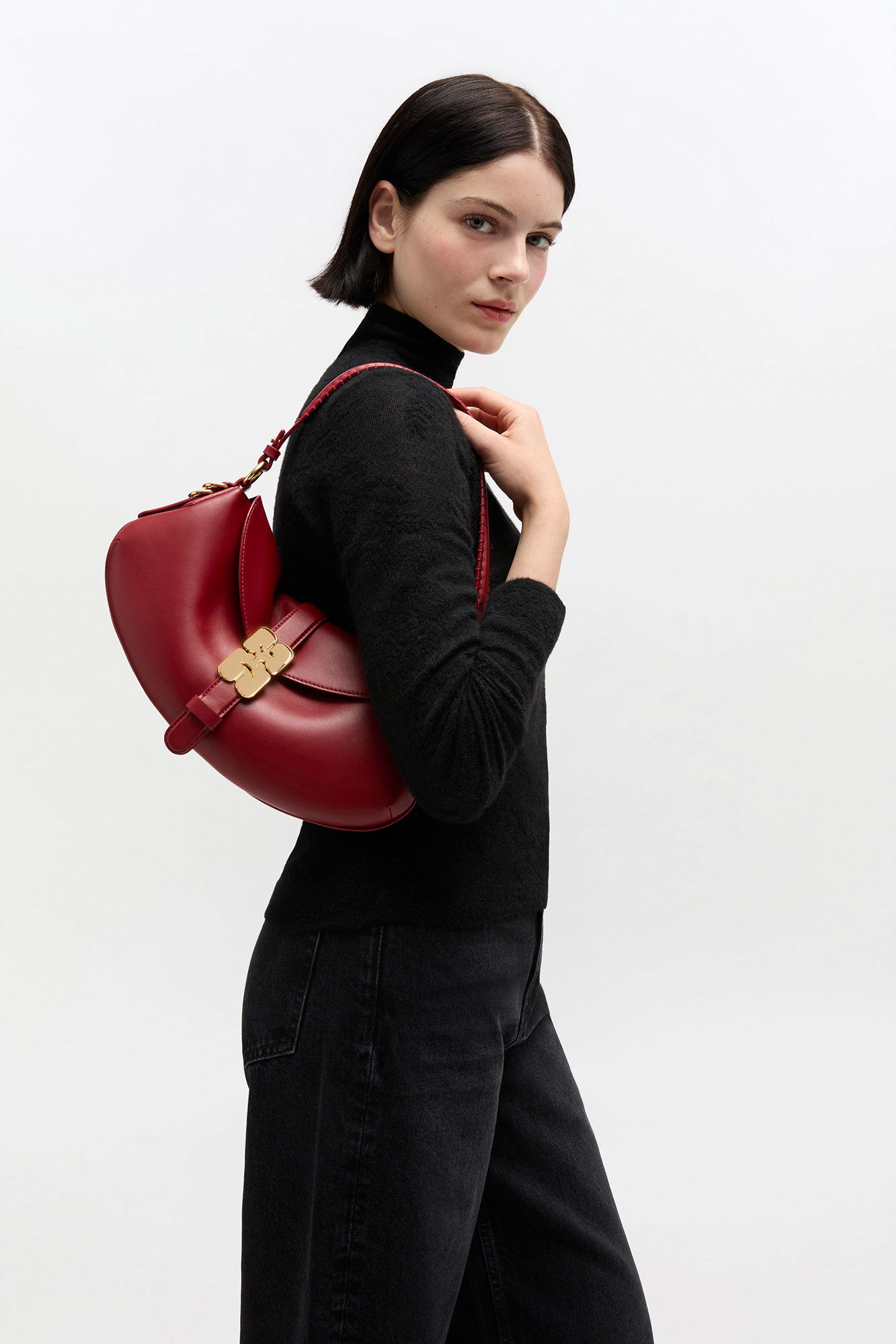 Red Dahlia Red B-Kat Bag | GANNI US