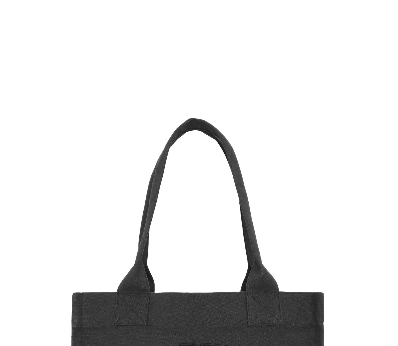 Dark Grey Large Canvas Tote Bag, Recycled Cotton, in colour Phantom - 1 - GANNI