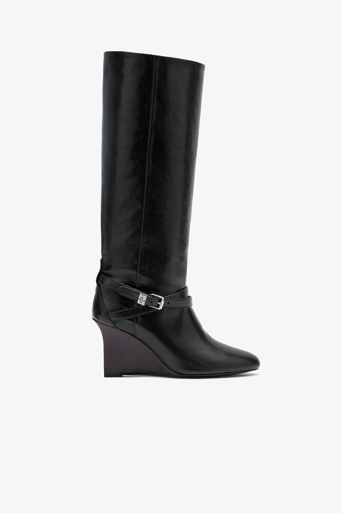 Kat High Boot in Black, Black