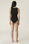 Rayon Underwear Sleeveless Body, Rayon, in colour Black - 2 - GANNI