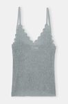 Sleeveless Knit Top, Polyester, in colour Heather - 1 - GANNI