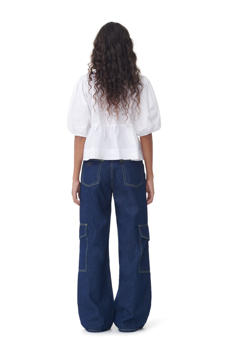 Rinse Denim Angi Jeans, Cotton, in colour Rinse - 3 - GANNI