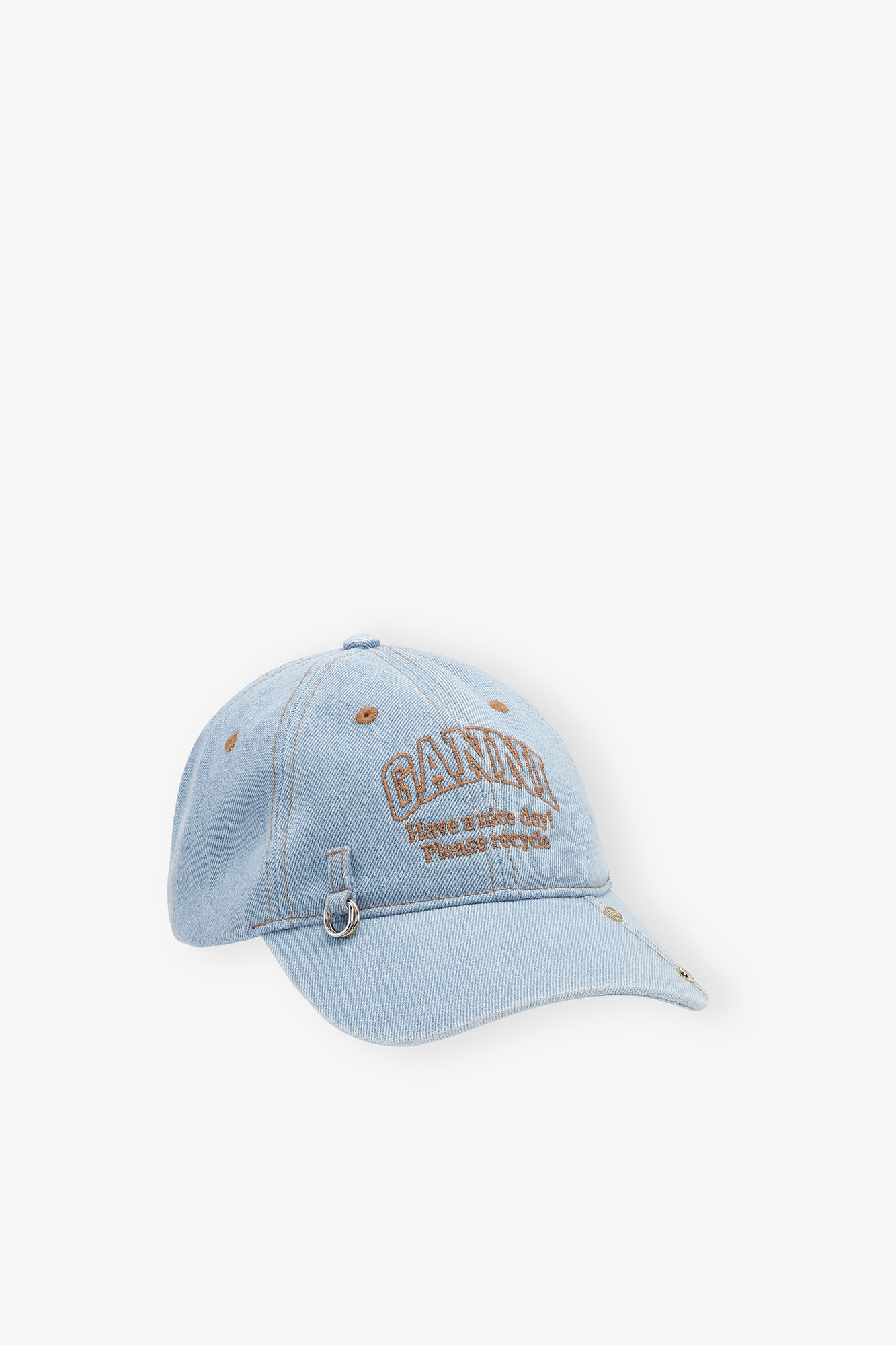 Faded Denim Denim Cap | GANNI US