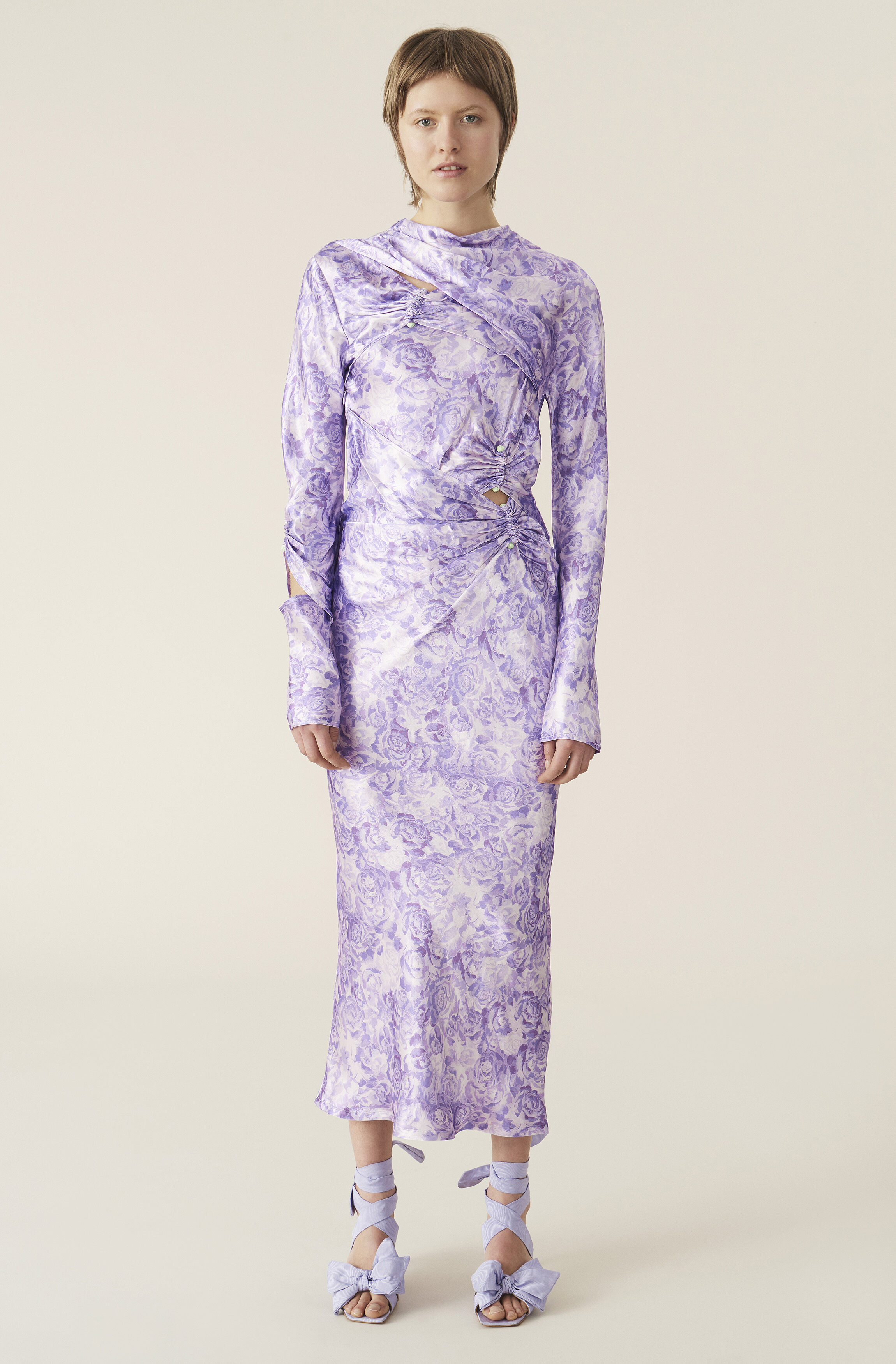 ganni purple dress