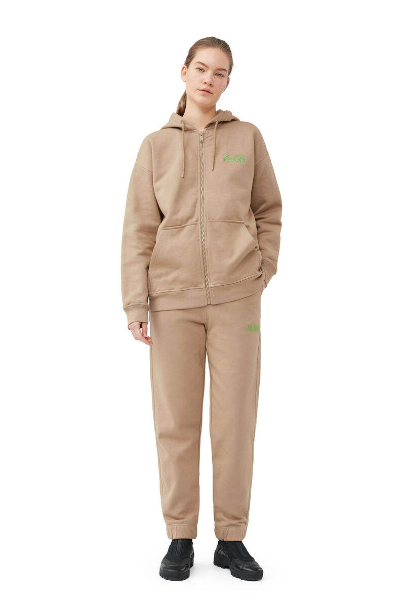 Sweatpants , in colour Petrified Oak - 1 - GANNI