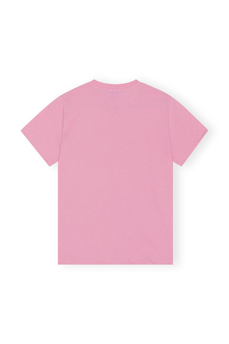 Raspberry Relaxed T-shirt, Cotton, in colour Rosebloom - 2 - GANNI