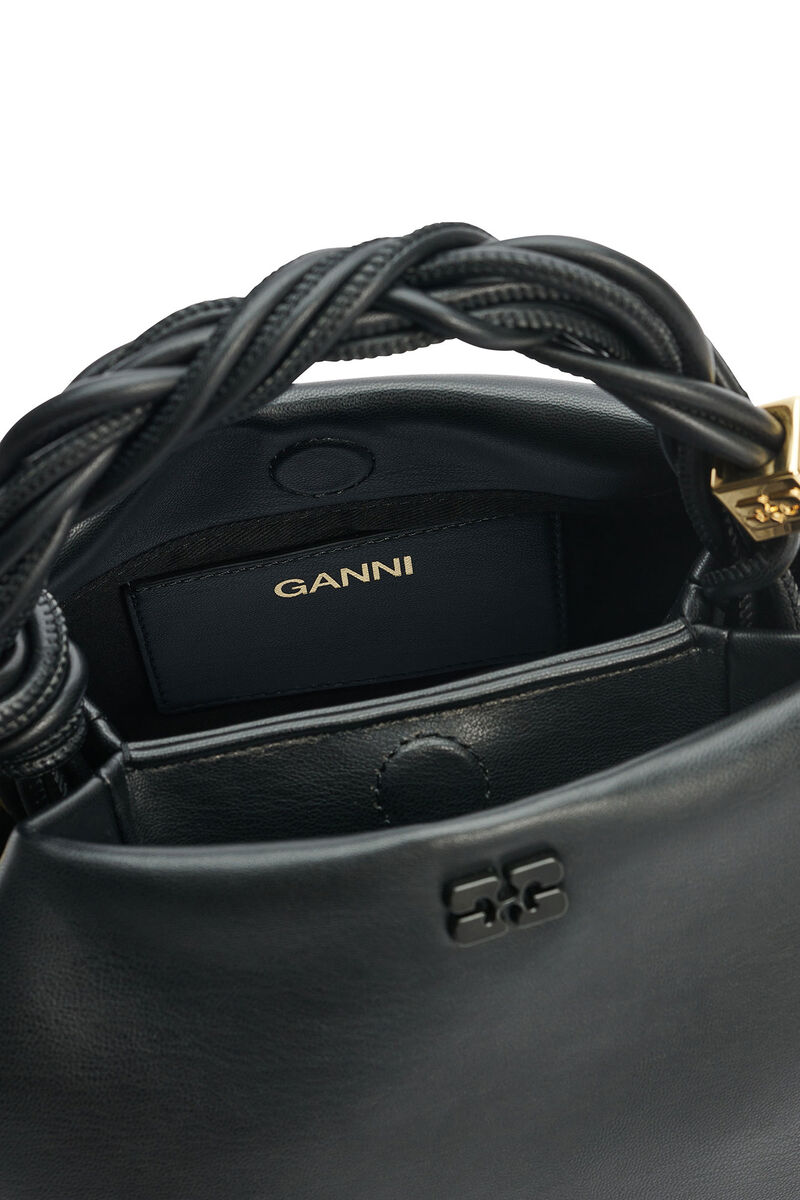 Black Small GANNI Bou Bag, Polyester, in colour Black - 3 - GANNI