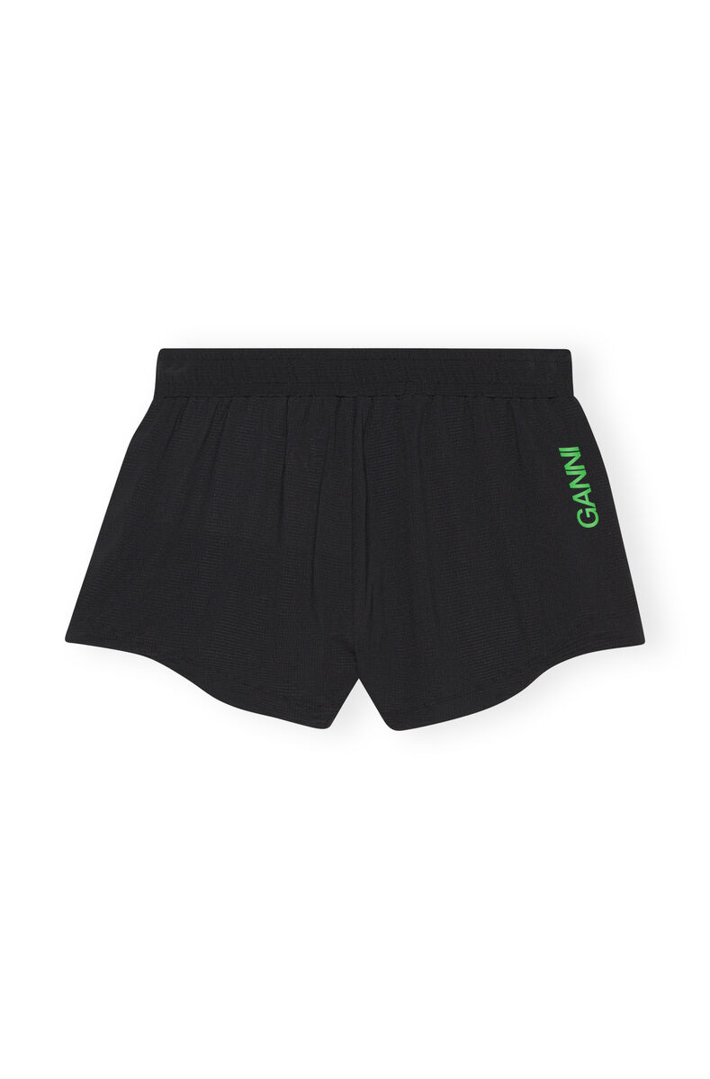 Active Mesh Shorts, Elastane, in colour Black - 1 - GANNI