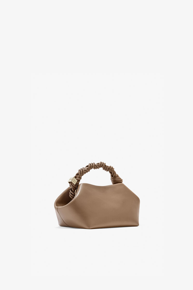 Small Bou Bag in Brown, Recycled Leather, in colour Coca Mocha - 2 - GANNI