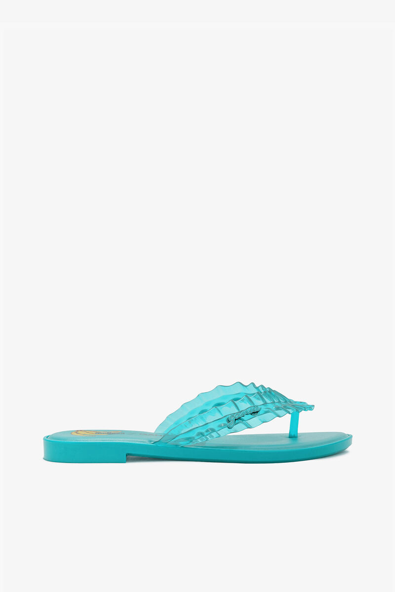 Melissa Flip Flop in Blue, Polyvinyl Chloride, in colour Scuba Blue - 1 - GANNI