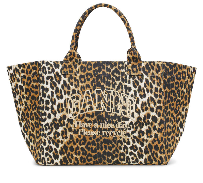 Leopard Oversized Canvas Tote Bag