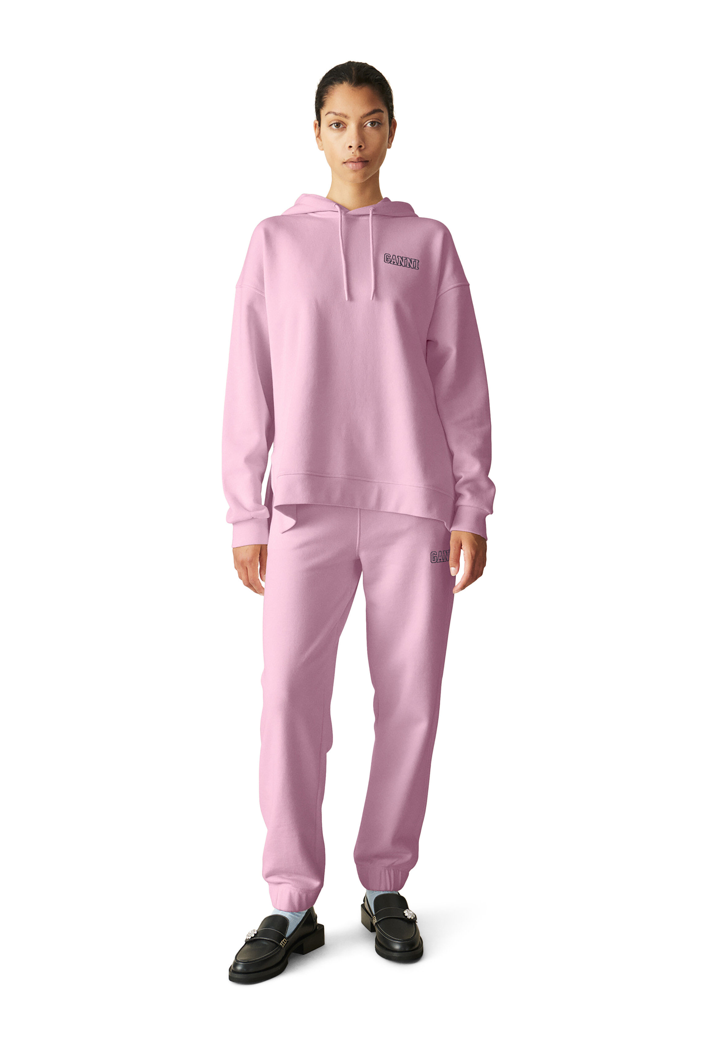 パンツ Ganni Loose fit software isoli pants egret T3171135 T3171135 0400020511116_BLACK?wid=600&
