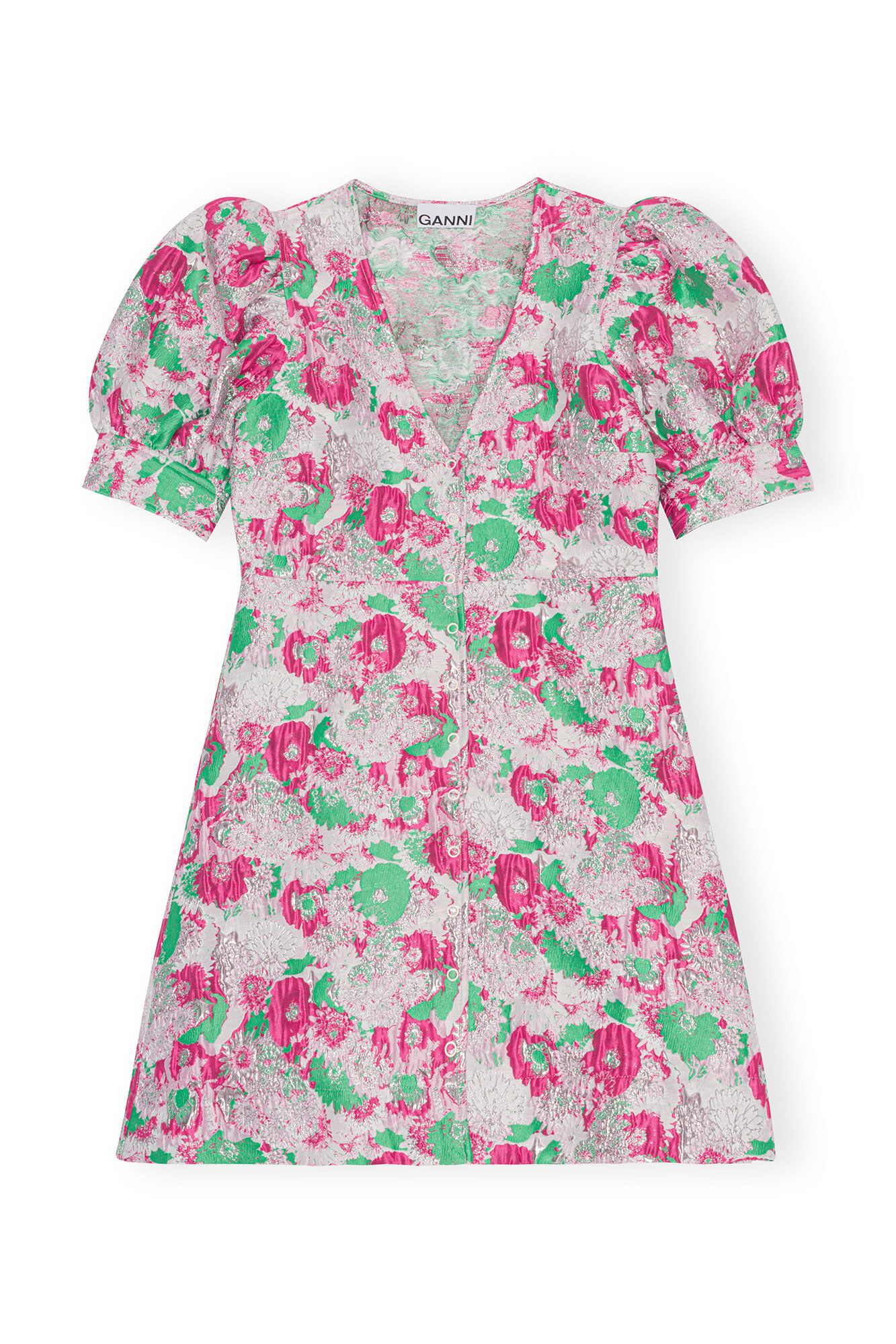 Sugar Plum 3D Jacquard Mini Dress | GANNI US