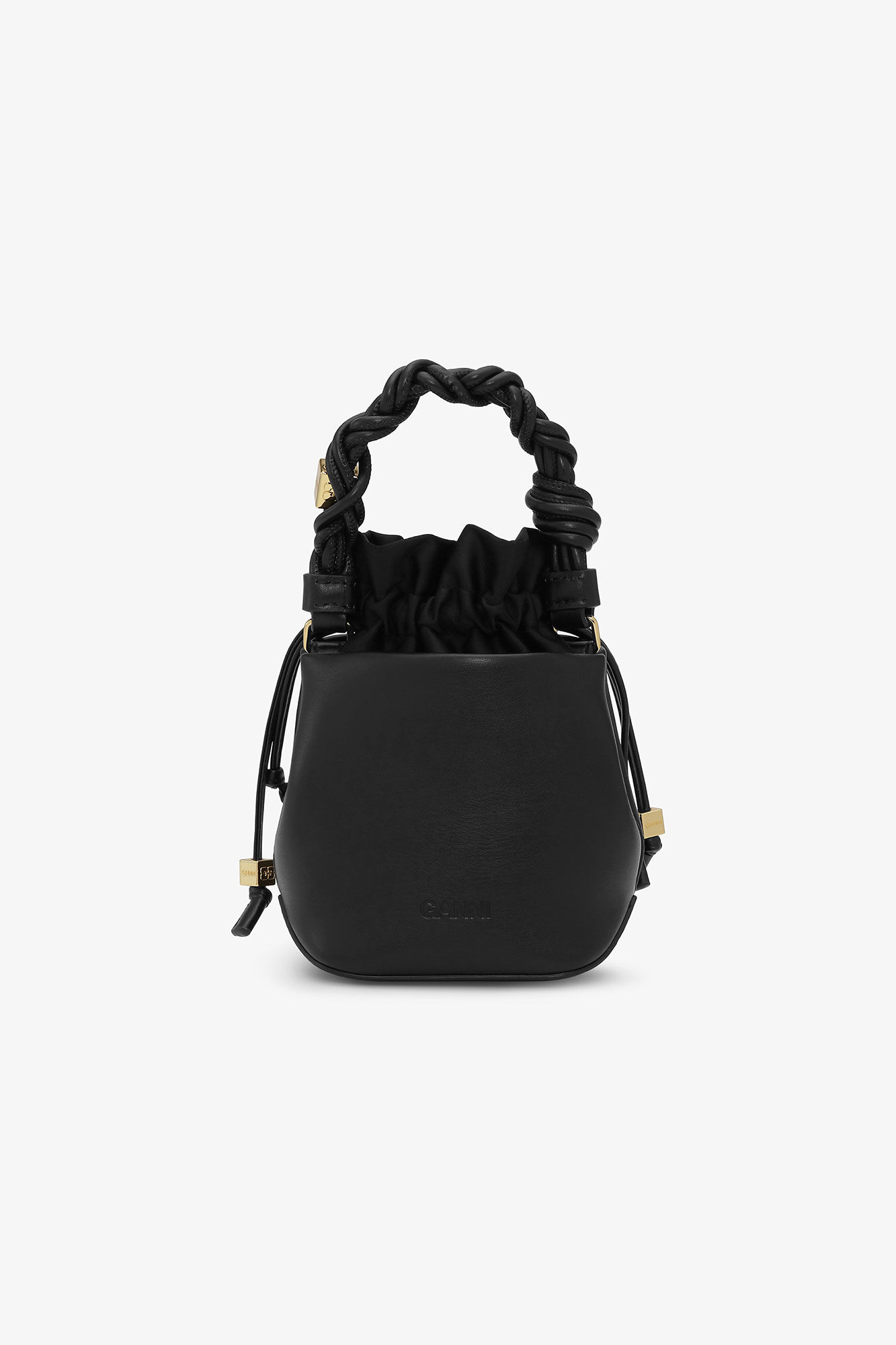Mini sac seau noir Bou GANNI, Polyester, in colour Black - 3 - GANNI