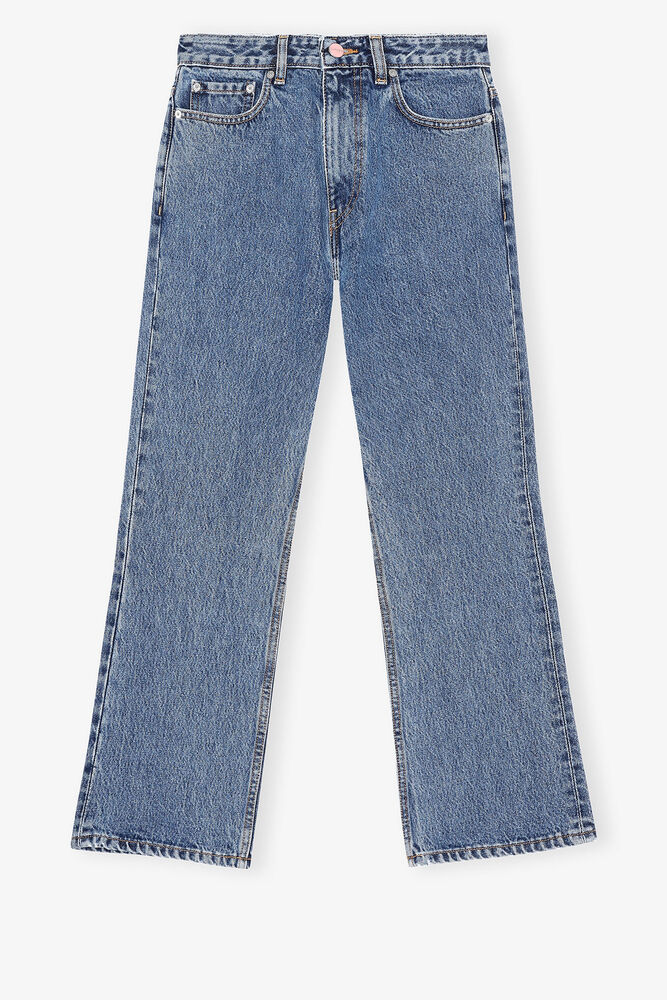 Betzy Cropped Jeans, Mid Blue Stone