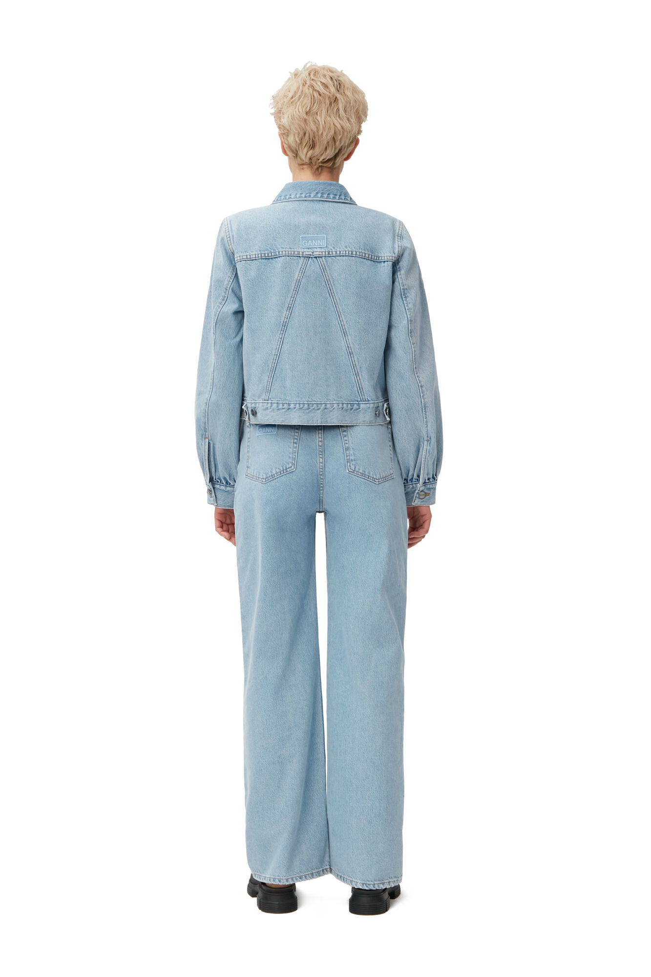 Rigid Denim Rigid Denim Camy, Cotton, in colour Light Blue Stone - 2 - GANNI