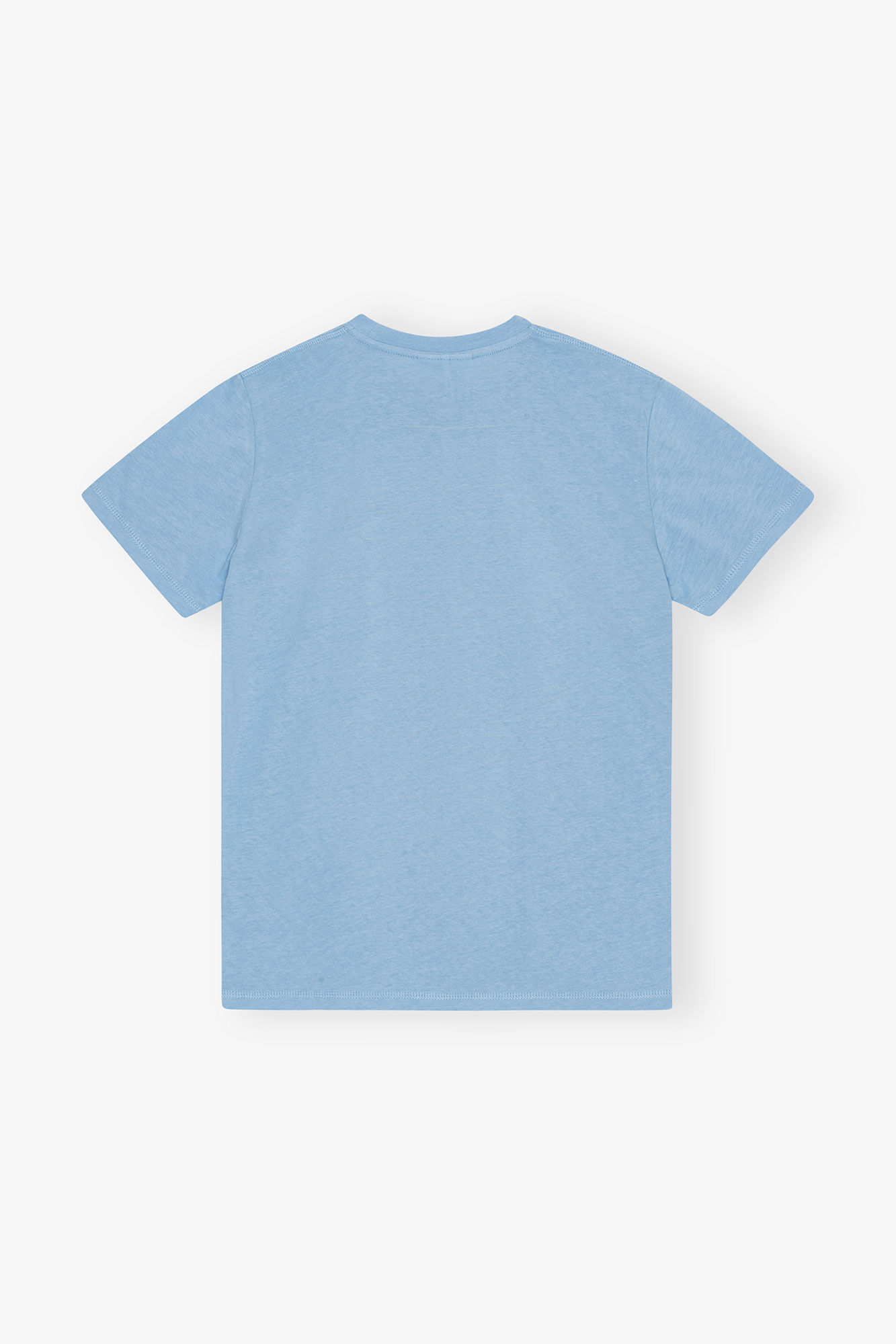 Blue Relaxed Loveclub T-shirt, Cotton, in colour Powder Blue - 2 - GANNI