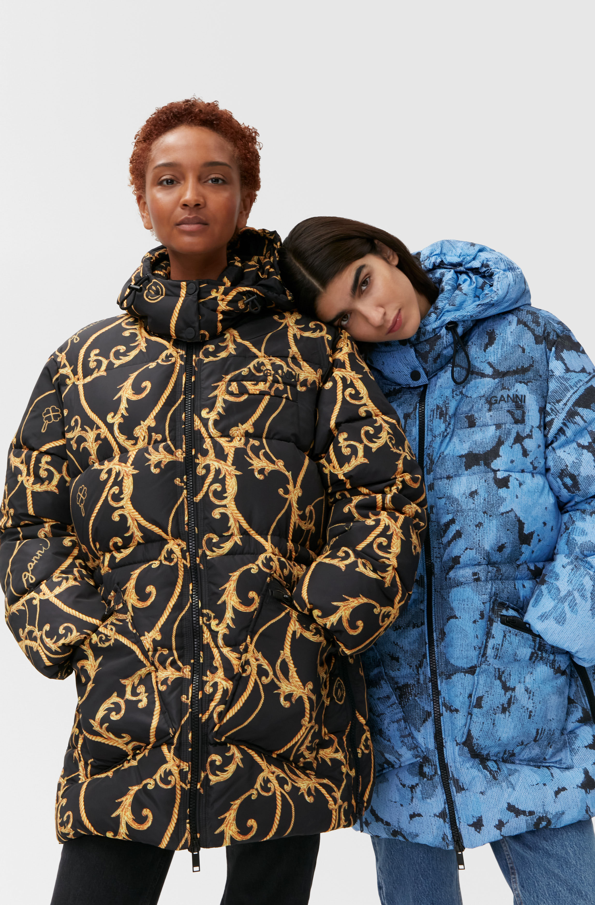 ganni printed tech jacket