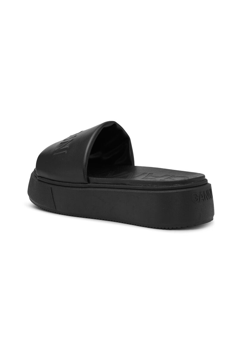 VEGEA™ Slide Sandals, Vegan Leather, in colour Black - 2 - GANNI