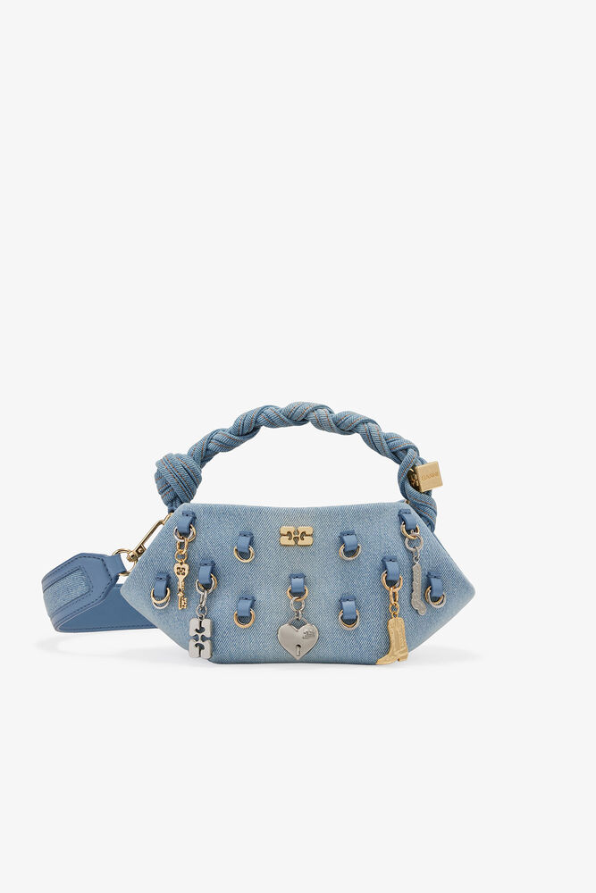 Denim Mini GANNI Bou Bag, Faded Denim